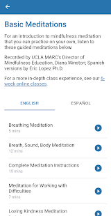 UCLA Mindful Screenshot