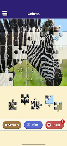 Zebra Love Puzzle Screen 3