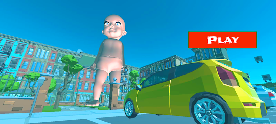 Fat Big Baby on street
