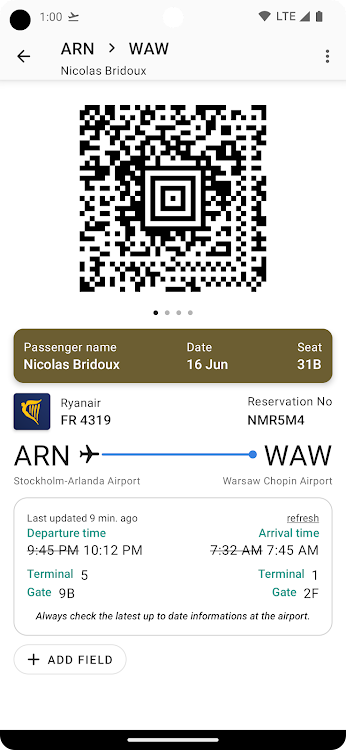 Flight Boarding Pass Wallet - 2.4.6 - (Android)
