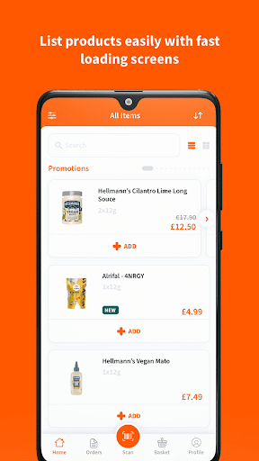 Android application Jolly Foods screenshort