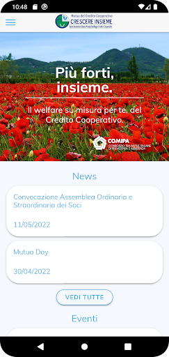 Android application Crescere Insieme screenshort