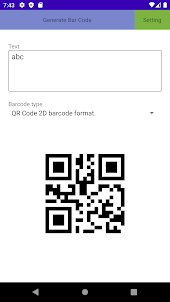 QR code and barcode generator