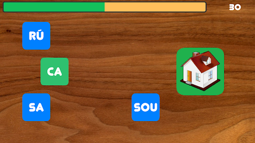 Android application Escrever com sílabas screenshort