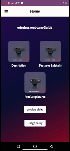 Android application wireless webcam guide screenshort