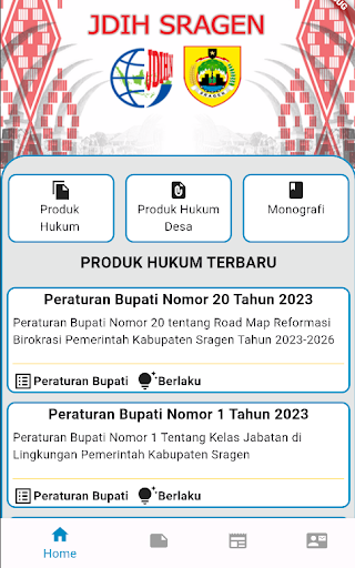 Android application JDIH SRAGEN V2 screenshort