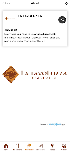 La Tavolozza App Screen 2