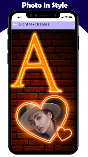 Light Text Photo Editor App Screen 3