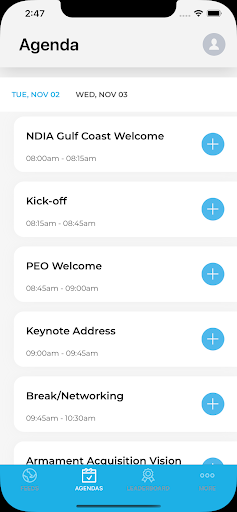 SAA Meetings Screen 2