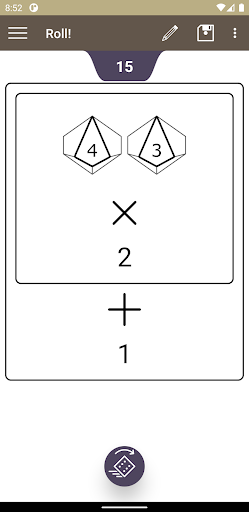 Android application Roll the Bones: Dice Roller screenshort