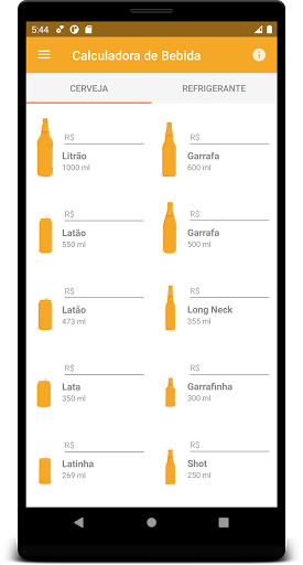 Calculadora de Bebida Cerveja Screen 2