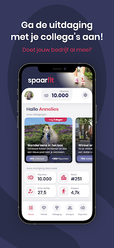 Android application Spaarfit screenshort