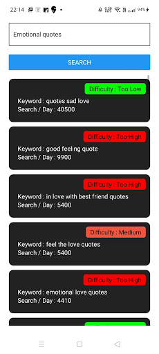 Keywords Finder - ASO for andr