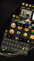 screenshot of Luxury Golden Black Keyboard T