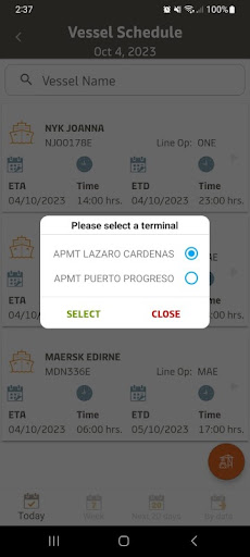 APM Terminals México Screen 3