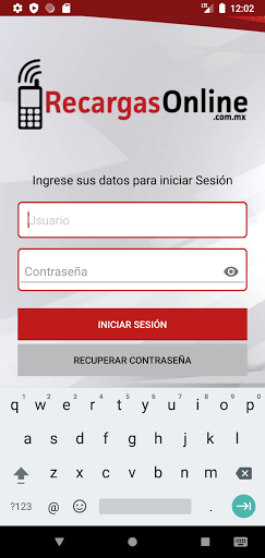 Android application Recargas Online screenshort
