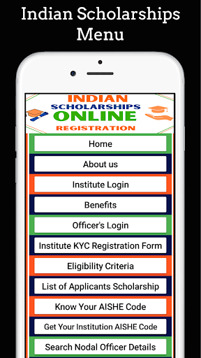 Indian Scholarships Online Reg Screen 2