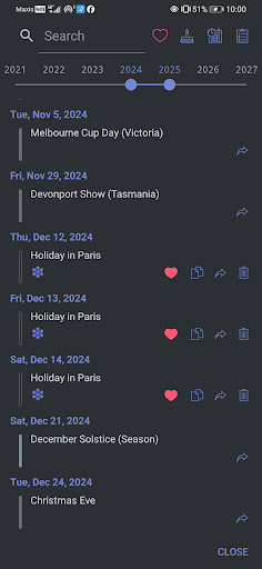 Australia Calendar Screen 3