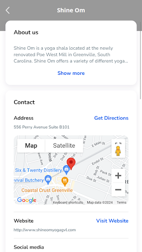 Android application Shine OM screenshort