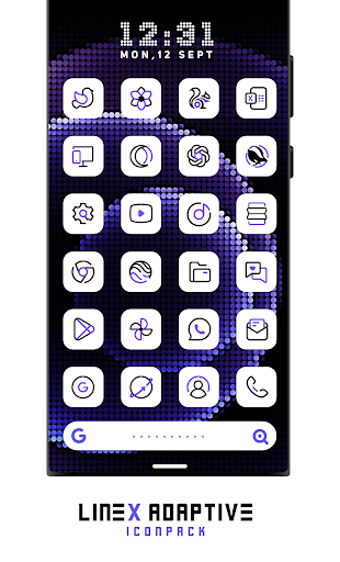 Screenshot of LineX Adaptive IconPack