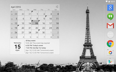 screenshot of Calendar Widget Month + Agenda