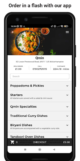 Android application Qmin Restaurant screenshort