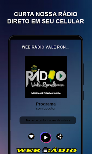 Android application Web Rádio Vale Rondônia screenshort