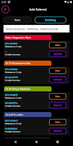 Android application AadharMIS screenshort