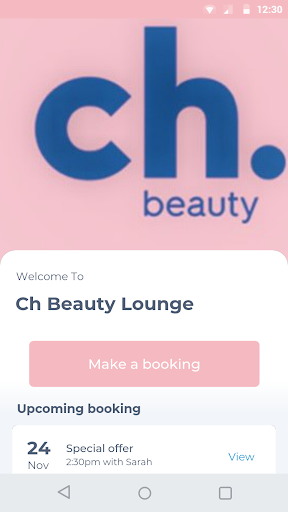 Android application Ch Beauty Lounge screenshort