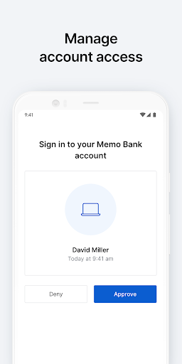 Android application Memo Bank Authenticator screenshort
