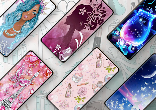 Android application Girly Wallpapers for Girls screenshort