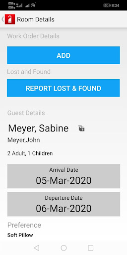 Infor HMS Housekeeper Screen 3