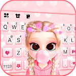 Cover Image of Download Bubble Gum Doll Keyboard Background 7.2.0_0323 APK