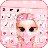 Bubble Gum Doll Keyboard Background icon