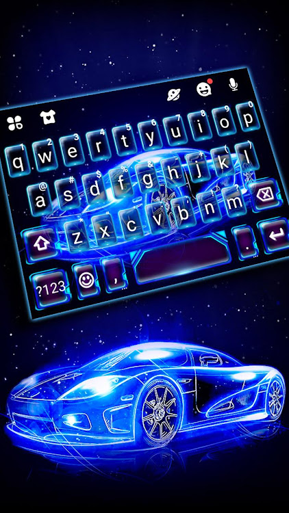 Neon Sports Car Keyboard Theme - 8.7.1_0619 - (Android)