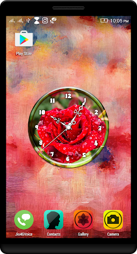 Rainy Rose Clock Live WP
