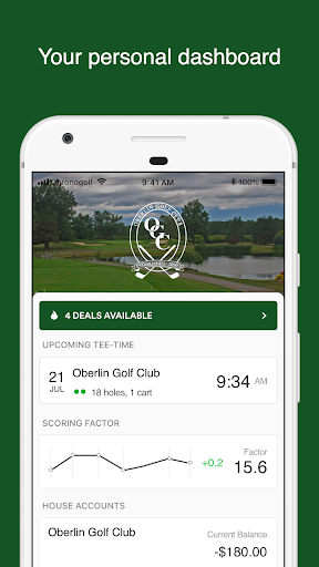Android application Oberlin Golf Club screenshort