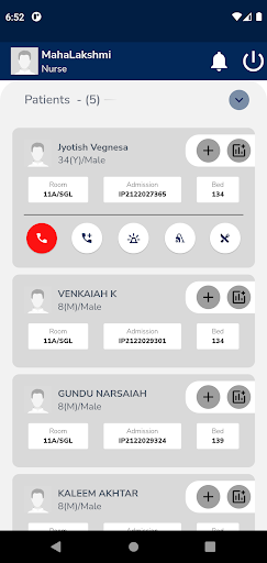 Android application Smart Patient Staff screenshort