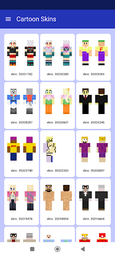 Android application Cartoon Skins for Minecraft screenshort
