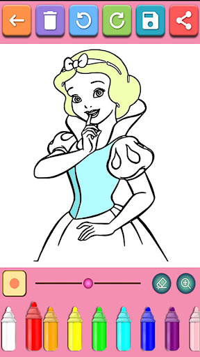 Cute Princess Coloring Pages Screen 2