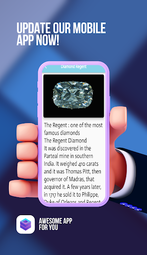 Android application TYPES OF DIAMONDS screenshort