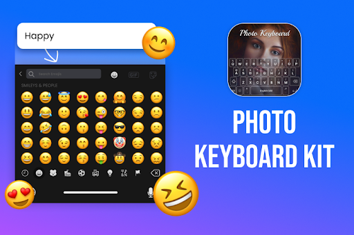Android application Photo Keyboard with Emojis screenshort