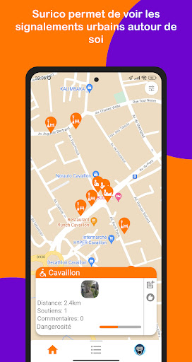 Android application Surico - Signalements urbains screenshort