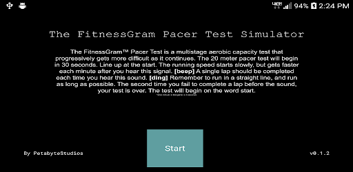 FitnessGram Test Simulator Screen 3