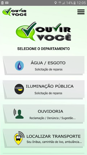 Android application Ouvir Você App screenshort