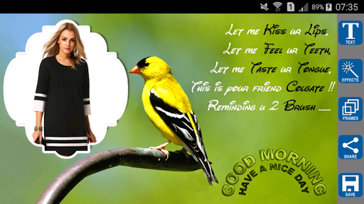 Android application Good Morning Photo Frames screenshort