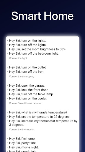 Commands for Siri PRO Screen 2