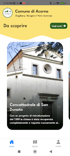 Android application Acerno Turismo screenshort
