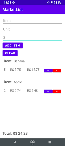 Android application Marketlist: Simple List screenshort