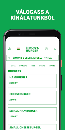 Simons Burger Screen 2
